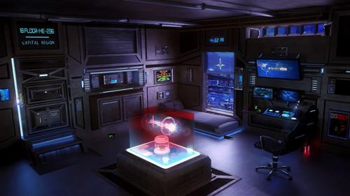 Sci-Fi Apartment, Gamer/Hacker Room  preview image